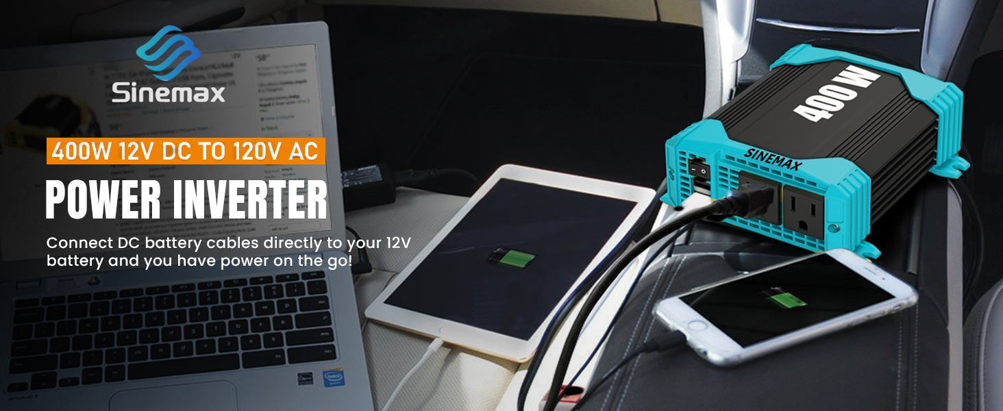 Inversor de energia portátil 12V 400