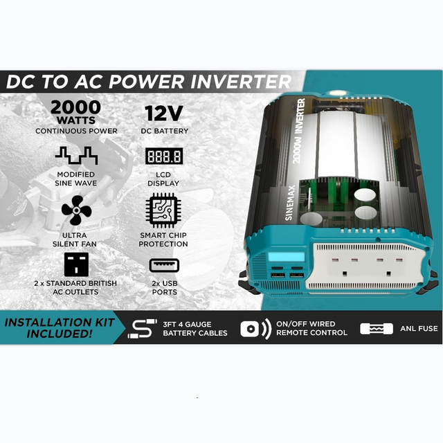 2000W 12v 230v DC To AC Modified Sine Wave off grid inverter manufacturers