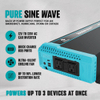12V 110V 3000W Pure Sine Off Grid Power Inverter 