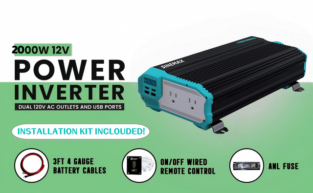 Modified Sine Wave Power Inverter with 2000W 12v 110v DC To AC for RV/Car