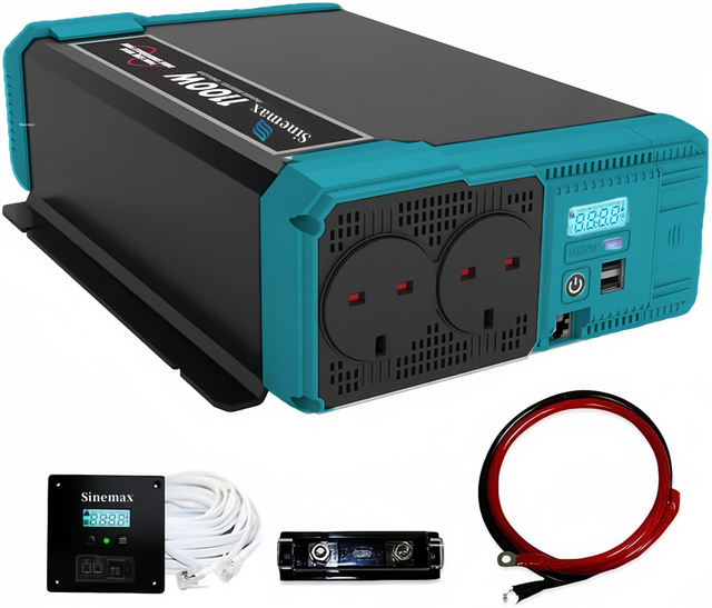 1100W Off-Grid Pure Sine Wave Power Overner DC12V to AC 220V UK