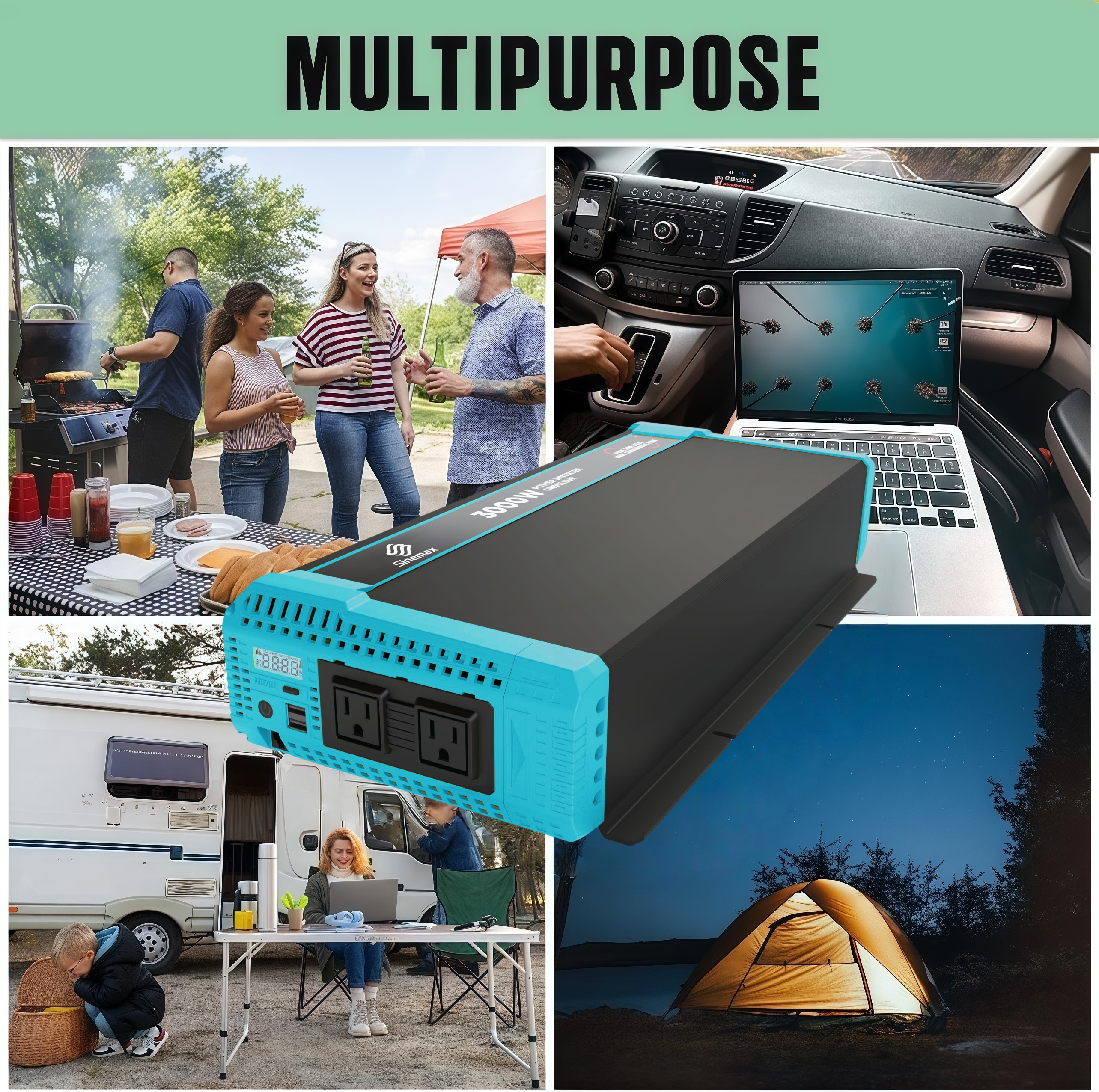 12V 110V 3000W Pure Sine Off Grid Power Invertisseur amical avec votre batterie.