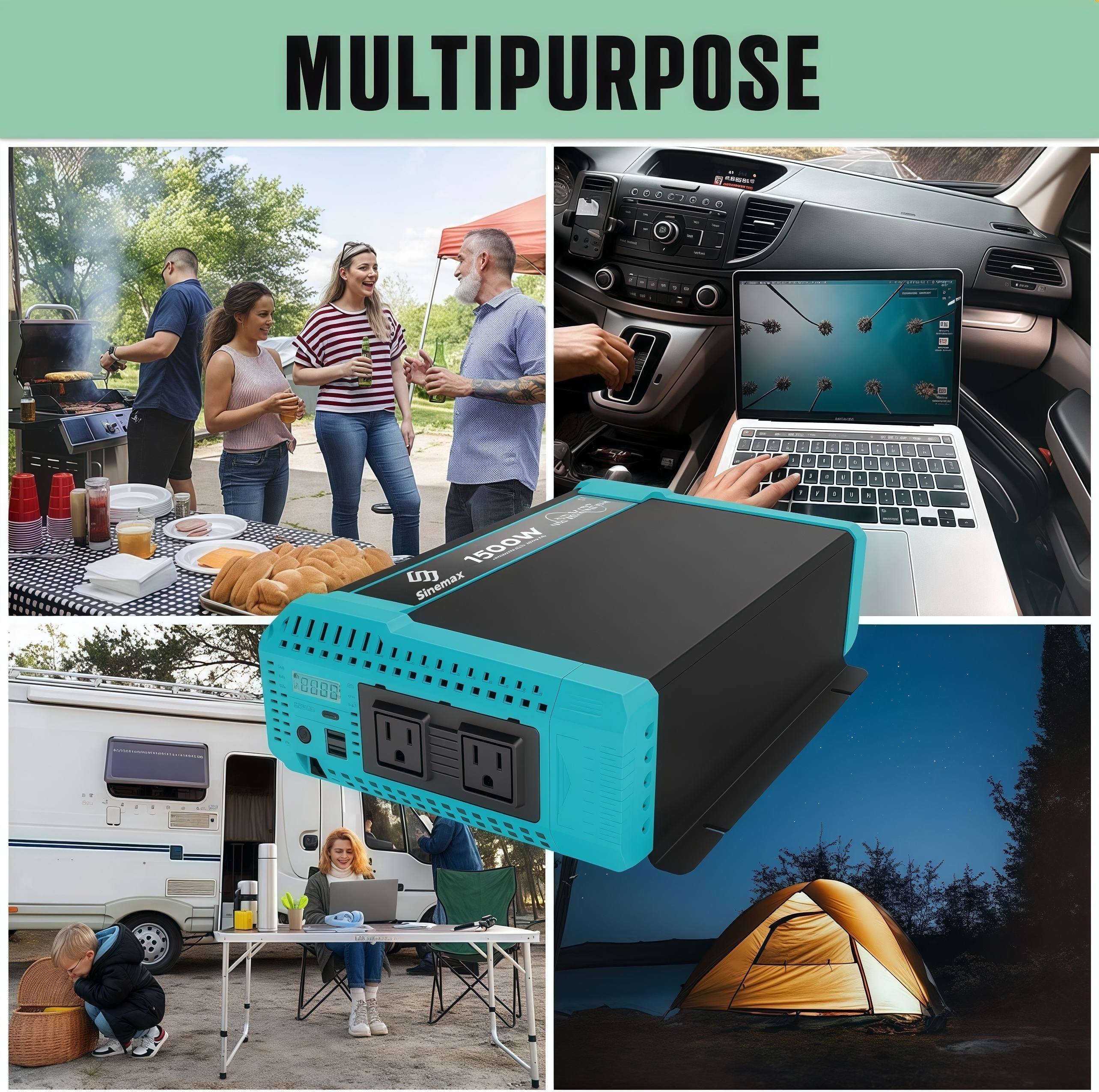12V 110V 1500W Pure Sine Off Grid Power Onduleur pour le système solaire domestique