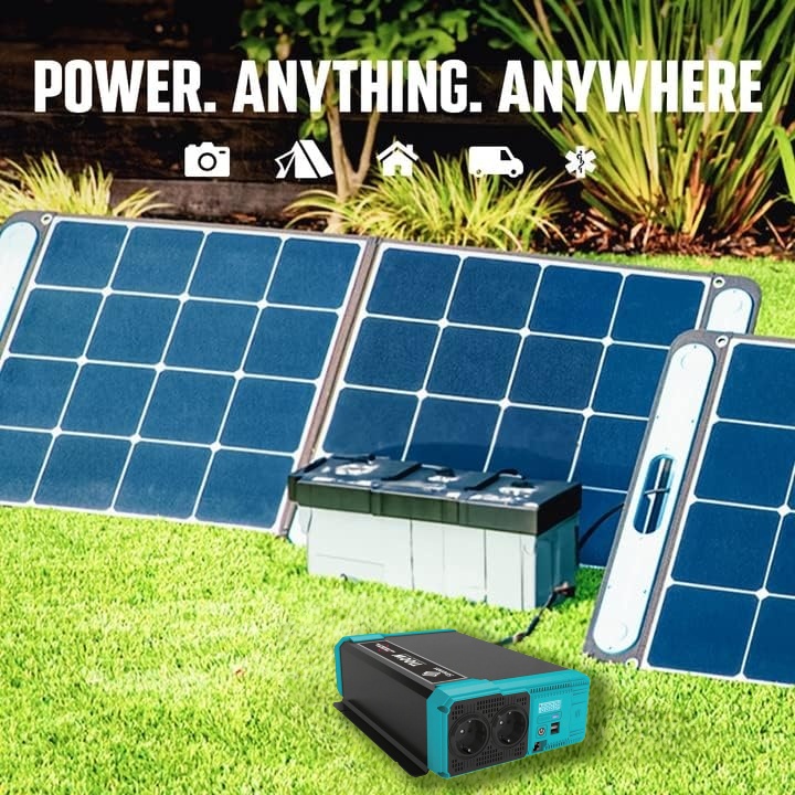 1100W off grid pure sine wave power inverter DC12v to AC 220v EU socket with ECO Mode and remote control