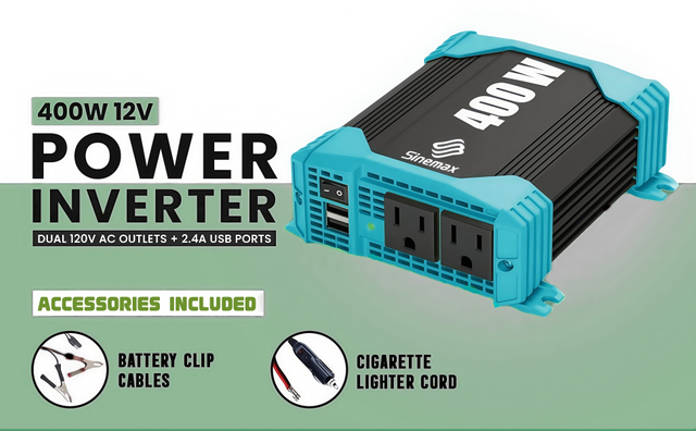 portable 400W 12v 110v DC To AC Modified Sine Wave car Power Inverter 