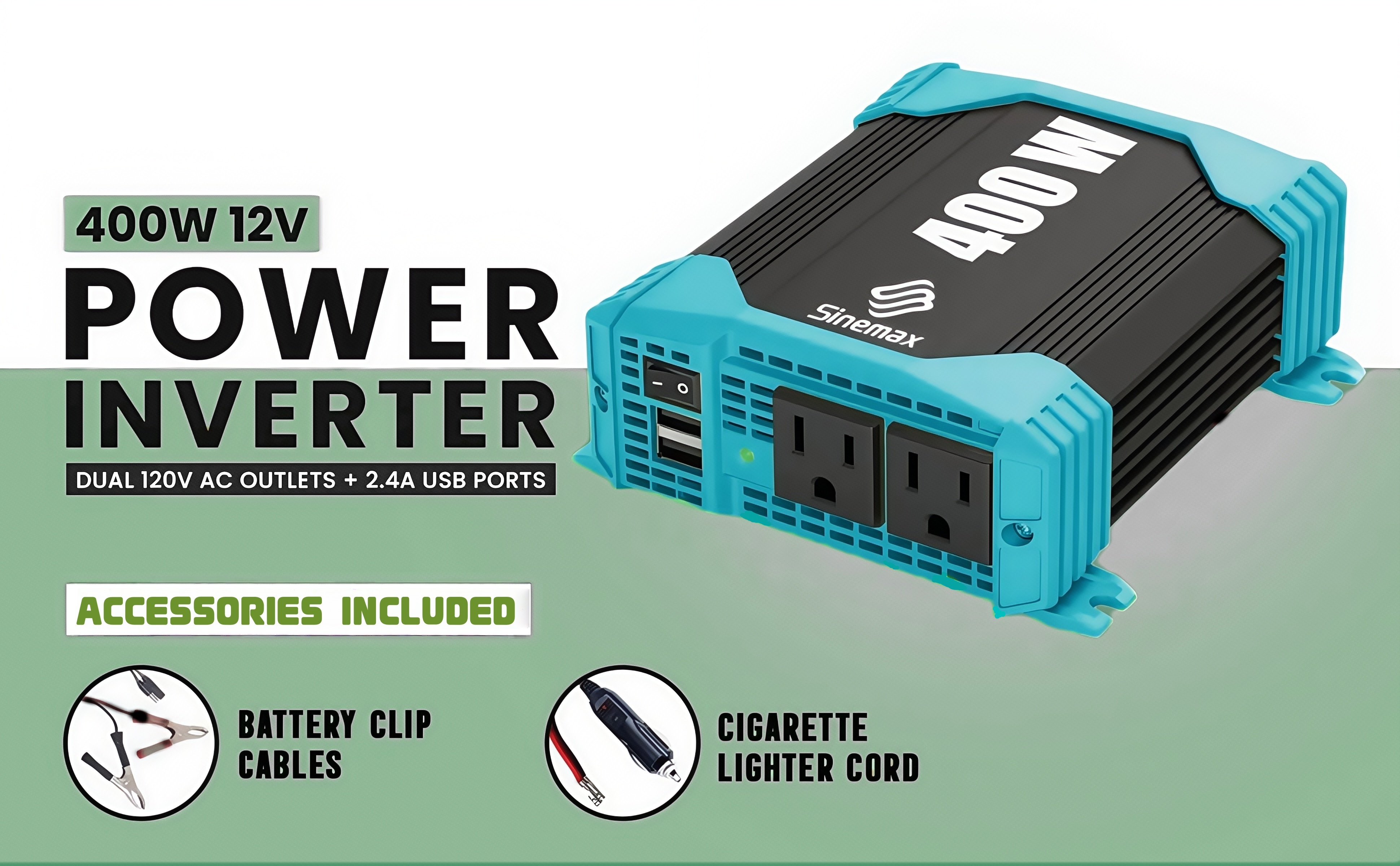 Portátil 400W 12V 110V DC para CA Modificado onda senoidal inversor de energia 